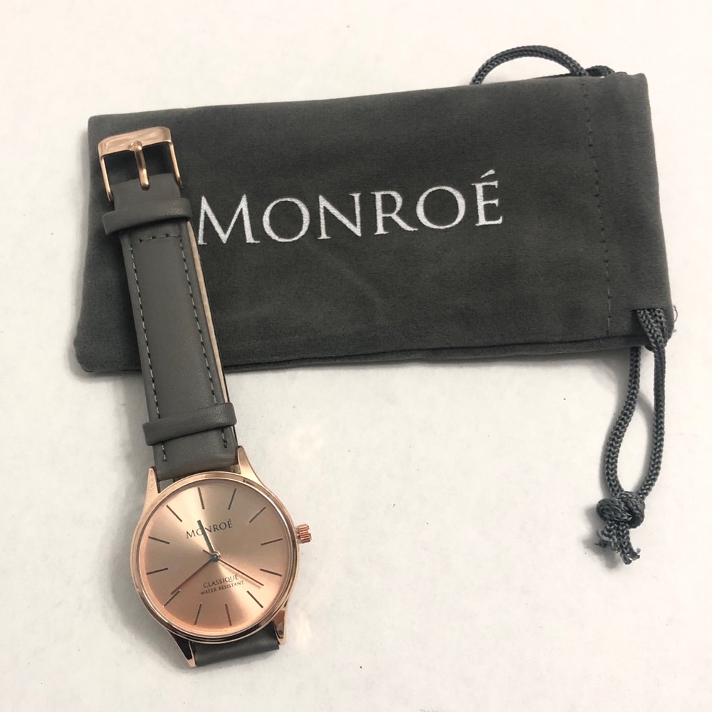 Monroé Sunburst Solérose Watch Rose Gold New!